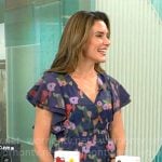 Adriane Kiss’ floral wrap dress on CBS Mornings