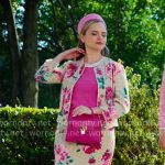 Ainsley’s floral jacket and skirt set on Loot