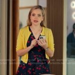 Ainsley's cherry print wrap dress on Loot