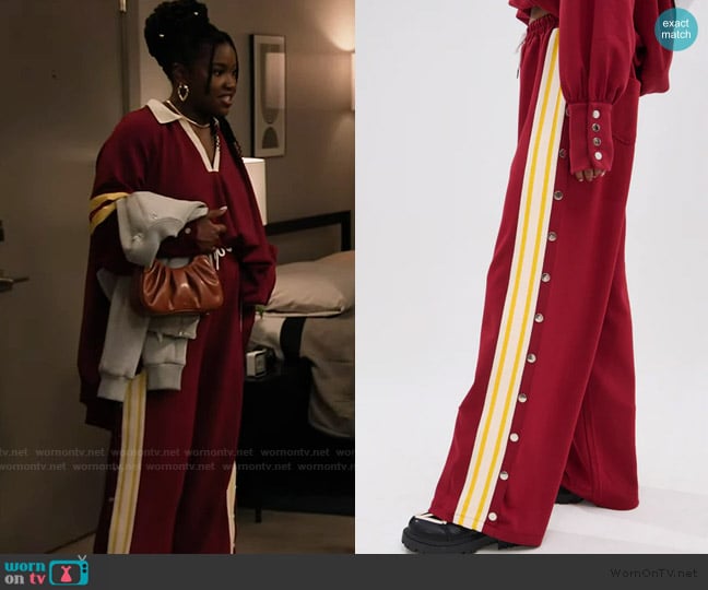 Akira Game Over Relaxed Pant worn by Erika (Courtney Taylor) on Abbott Elementary