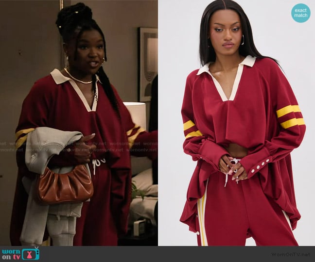 Akira Game Over Sweater worn by Erika (Courtney Taylor) on Abbott Elementary