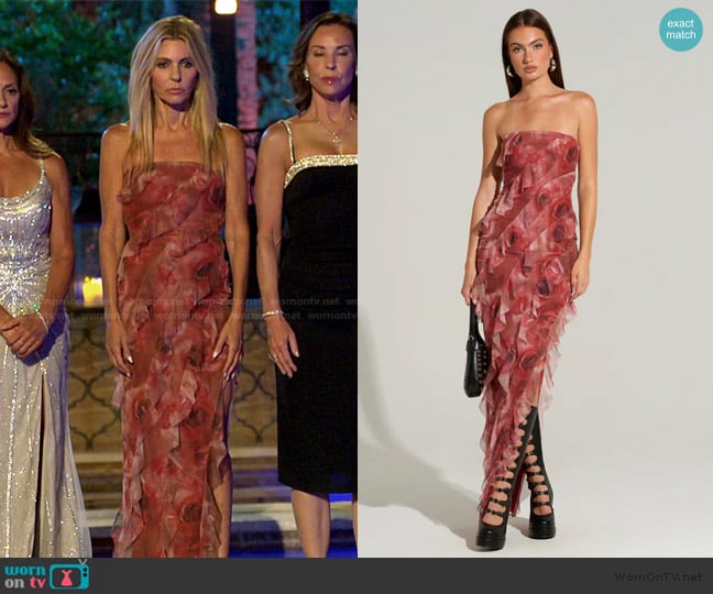 Akira Just a Dream Floral Mesh Maxi Dress worn by Nicolle Kate  on The Golden Bachelor