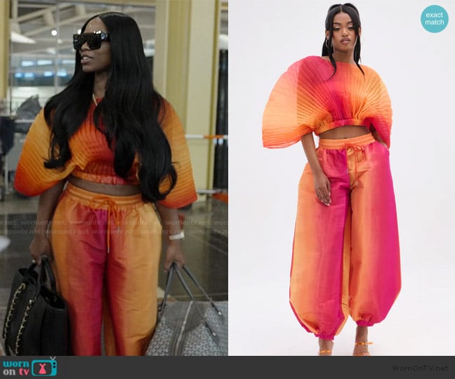 Akira Sorbet Blouse worn by Keiarna Stewart on The Real Housewives of Potomac