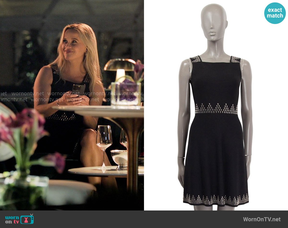 Bradley’s black studded dress on The Morning Show Bradley’s black studded dress on The Morning Show