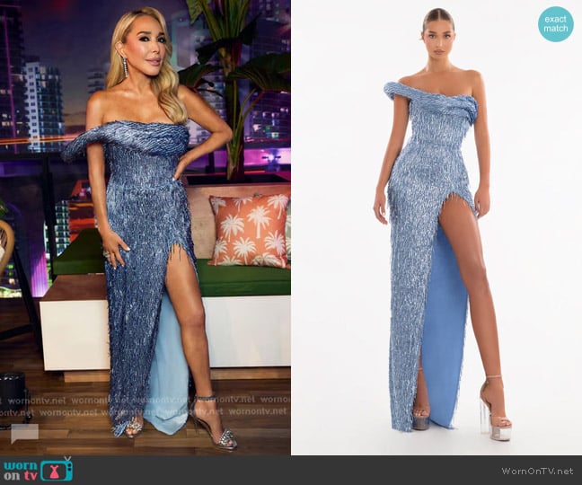 Albina Dyla Azure Radiance Gown worn by Marysol Patton (Marysol Patton) on The Real Housewives of Miami