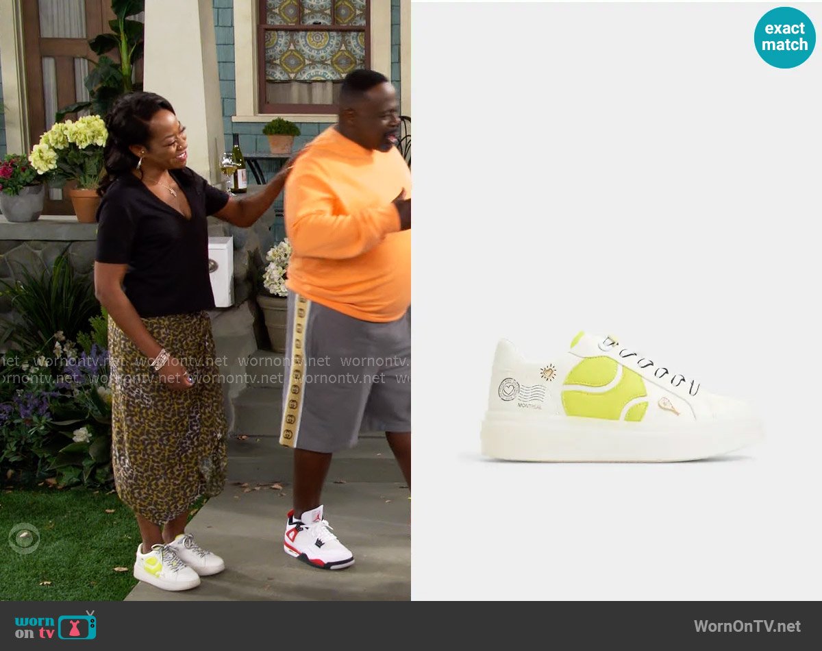 Aldo Clubchamp Sneakers worn by Tina Butler (Tichina Arnold) on The Neighborhood