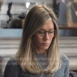 Alex’s grey short-sleeve sweater on The Morning Show