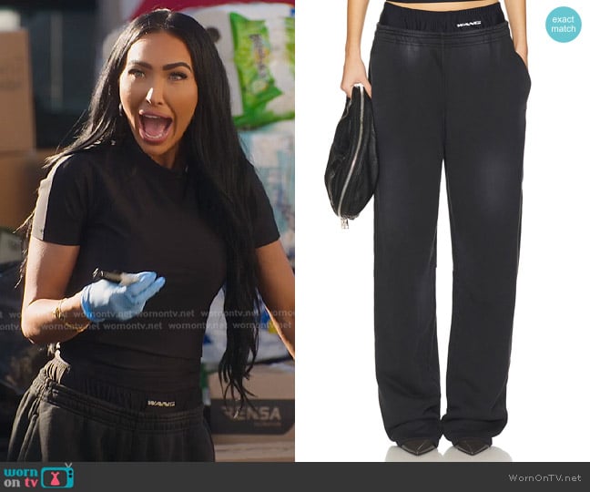 Alexander Wang Prestyled Bike Short Sweatpant worn by Bre Tiesi on Selling Sunset