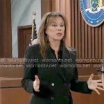 Alexis's black double-breasted blazer on General Hospital