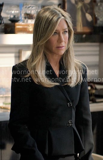 Alex's black peplum jacket on The Morning Show