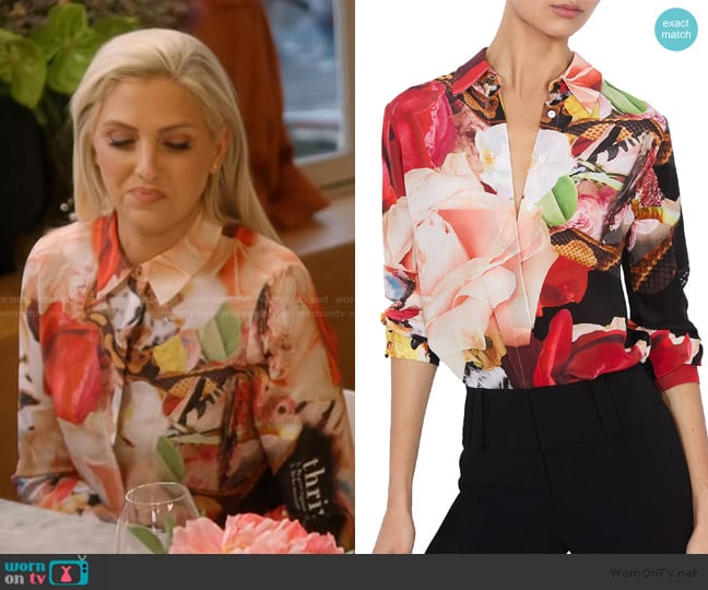 Gina’s floral print top on RHOC