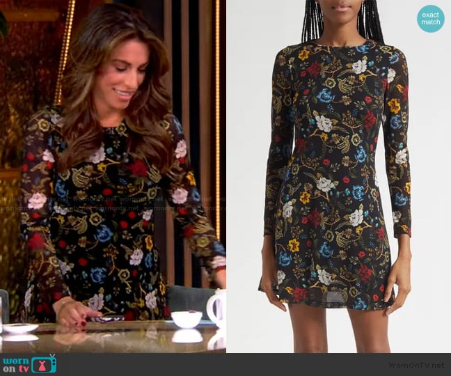 Alice + Olivia Delora Long-Sleeve Mesh Mini Dress worn by Alyssa Farah Griffin on The View