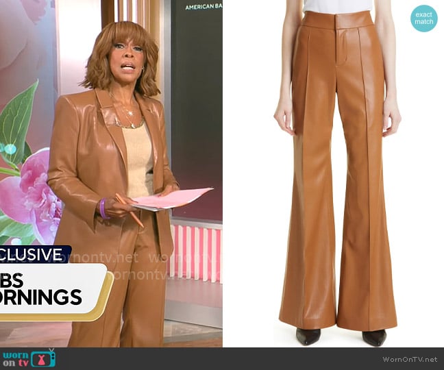 Alice + Olivia Dylan Pants worn by Gayle King on CBS Mornings