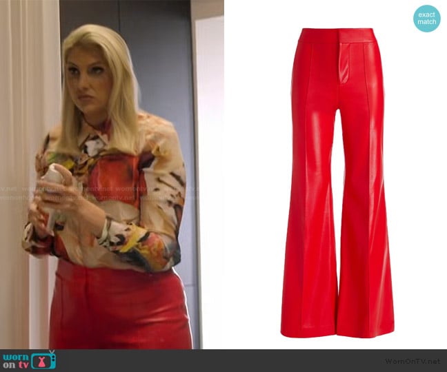 Gina’s red leather pants on RHOC