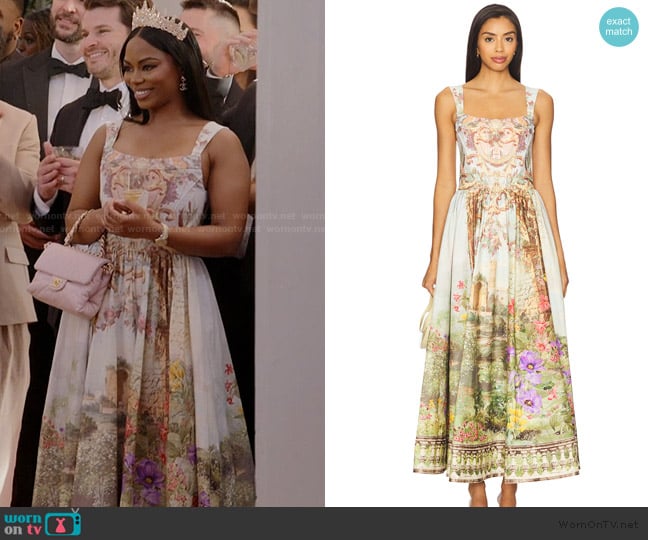 Alice + Olivia Guinevere Bustier Dress worn by Keiarna Stewart on The Real Housewives of Potomac