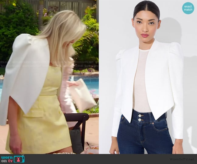 Alice + Olivia Harvey Sleeve Jacket worn by Gina Kirschenheiter on The Real Housewives of Orange County