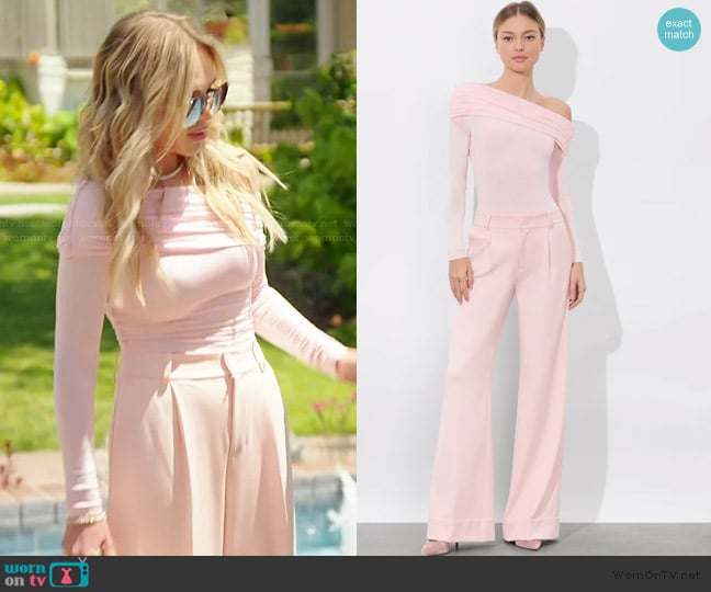 Alice + Olivia Mollie Convertible Bodysuit worn by Tamra Judge on The Real Housewives of Orange County