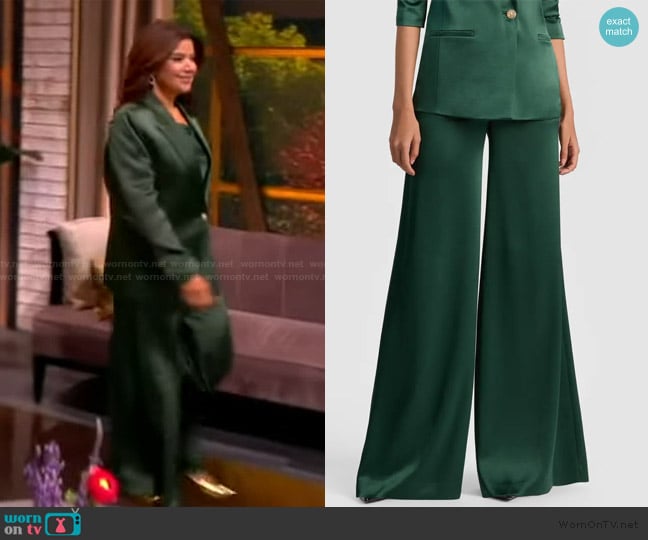 Alice + Olivia Nessi High Waist Wide Leg Pants worn by Ana Navarro on The View