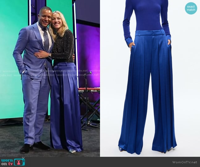 Alice + Olivia Simon Trouser in royal worn by Lindsay Czarniak on Today