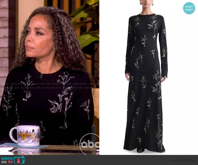 Altuzarra Bozka Embellished Floral Gown worn by Sunny Hostin on The View