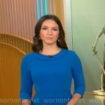 Ali Bauman’s blue dress on CBS Mornings