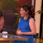 Alyssa’s blue sleeveless dress on The View