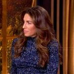 Alyssa’s blue floral print turtleneck dress on The View