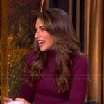 Alyssa’s burgundy turtleneck midi dress on The View