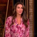 Alyssa’s pink floral print mini dress on The View