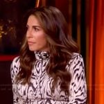 Alyssa’s printed mesh dress on The View