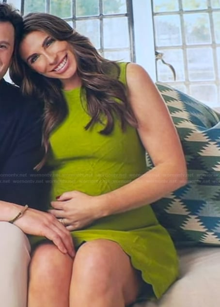 Alyssa's green scalloped hem dress on The View