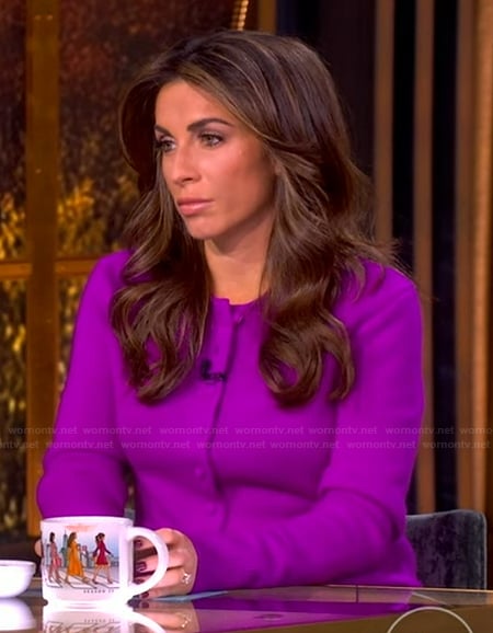 Alyssa’s pink cardigan on The View