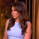 Alyssa’s blue floral applique dress on The View
