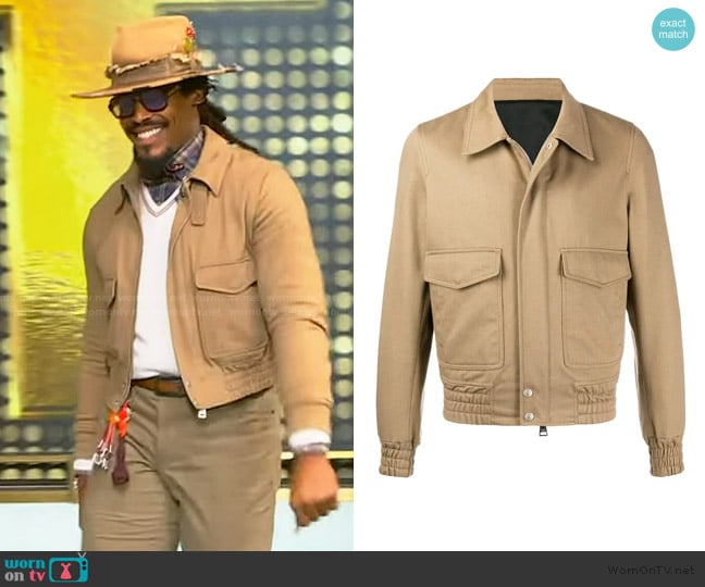 Ami patch pockets zipped jacket worn by Cam Newton on Tamron Hall Show