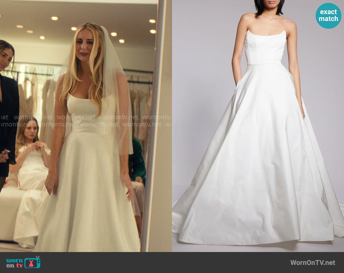 Amsale Charleston Gown worn by Morgan (Justine Lupe) on Nobody Wants This