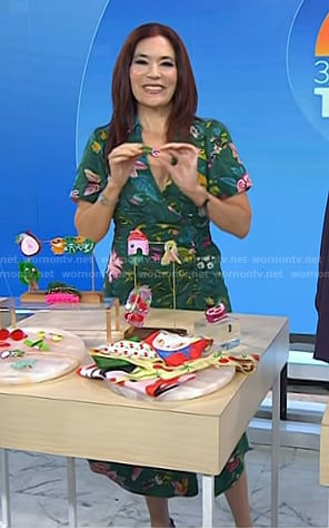 Amy E. Goodman’s green floral dress on Today