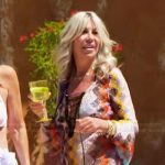 Amy’s zig-zag print mini dress on The Golden Bachelor