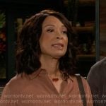 Amy’s button down blouse on The Young and the Restless
