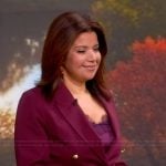 Ana’s burgundy double breasted blazer on The View