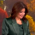 Ana’s green satin blazer and pants on The View