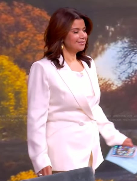 Ana’s white blazer and pants on The View
