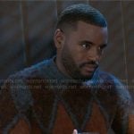 Andre’s argyle sweater on Beyond the Gates