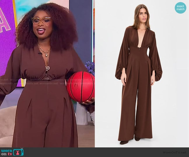Andrea Iyamah Zerra Bubble Sleeve Jumpsuit worn by Jennifer Hudson on The Jennifer Hudson Show