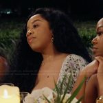 Angel’s floral smocked mini dress on The Real Housewives of Potomac