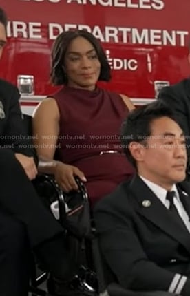 Angela Bassett’s red gathered jumpsuit on Good Morning America