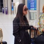 Angie’s black belted coat on The Real Housewives of Salt Lake City