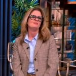 Annie Jackson’s check print blazer on The View
