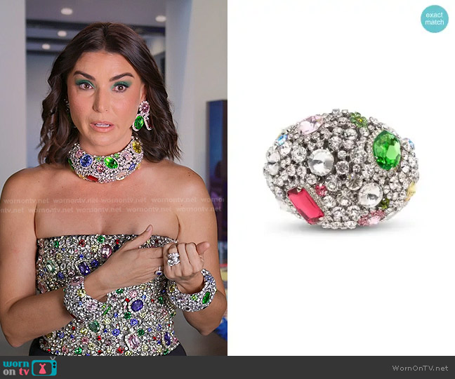 Area Crystal-embellished Bracelet worn by Bronwyn Newport on The Real Housewives of Salt Lake City