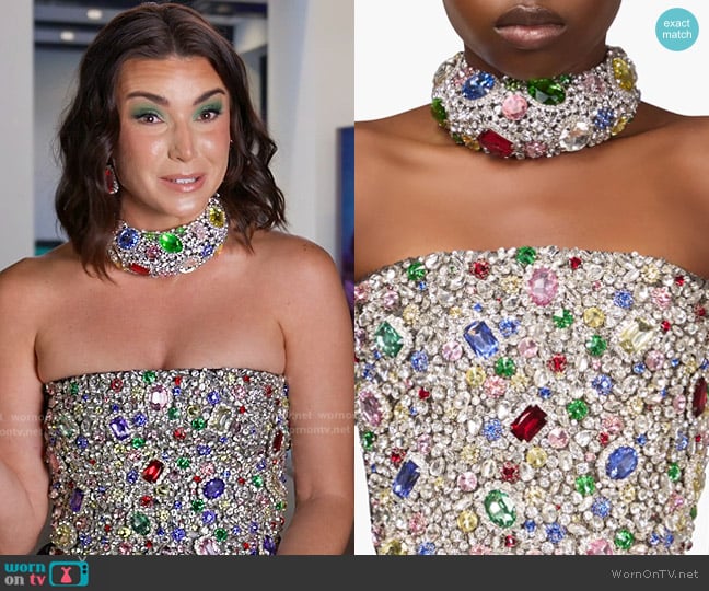 Area Crystal-embellished Top worn by Bronwyn Newport on The Real Housewives of Salt Lake City