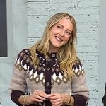 Sarah Fennel’s brown fair isle cardigan on Today